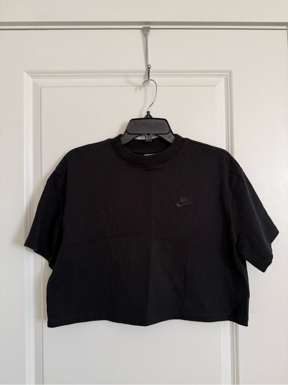 Nike Black Cropped Boxy Tee